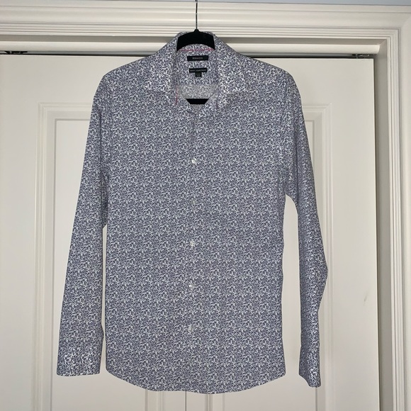 RW&CO Men’s Slim Fit Floral Patterned Dress Shirt - Picture 1 of 7